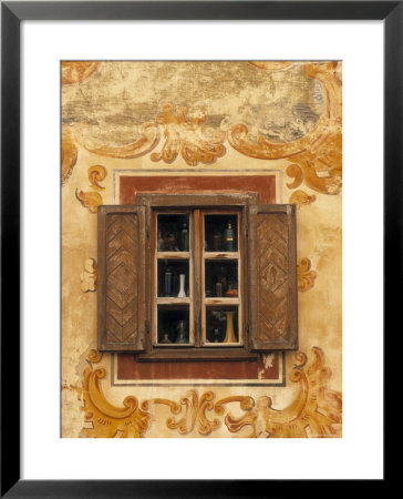 Window Detail, Bardejov, Saris Region, East Slovakia by Walter Bibikow Pricing Limited Edition Print image