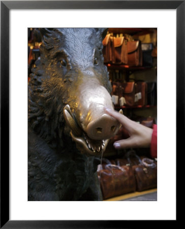 Locals Touch The Statue, Il Porcellino, Florence, Italy by Brimberg & Coulson Pricing Limited Edition Print image