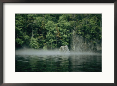 Mist Rising From Lower Ausable Lake by Maria Stenzel Pricing Limited Edition Print image