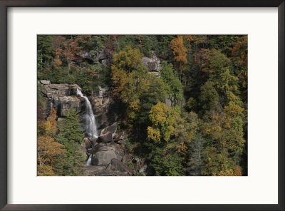 Scenic Of The Waterfall Set Among Autumn Foliage by Bates Littlehales Pricing Limited Edition Print image
