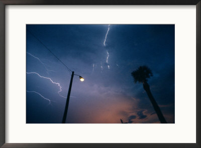 Lightning During A Thunderstorm In Madeira Beach by Scott Sroka Pricing Limited Edition Print image