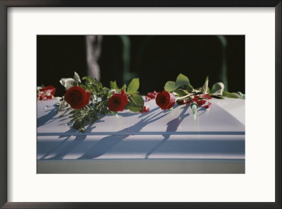 Roses Cover The Casket Of An  Officer Killed In The Pentagon On 9/11 by Stephen St. John Pricing Limited Edition Print image