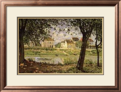 Village On The Banks Of The Seine by Alfred Sisley Pricing Limited Edition Print image