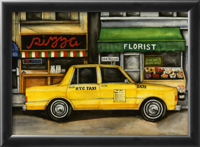 Nyc Taxi 5A72 by Jennifer Goldberger Pricing Limited Edition Print image
