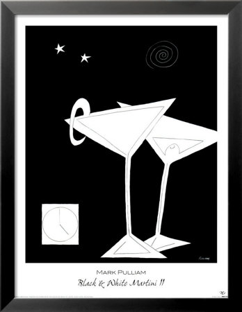 Black & White Martini Ii by Mark Pulliam Pricing Limited Edition Print image
