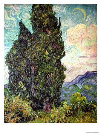 Cypresses, C.1889 by Vincent Van Gogh Pricing Limited Edition Print image