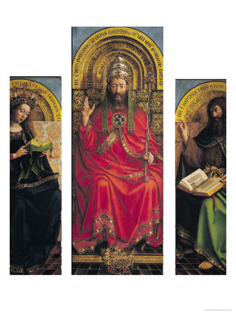 God The Father, Central Panel Of The Ghent Altarpiece, 1432 by Hubert Eyck Pricing Limited Edition Print image