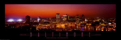 Baltimore - Red Sky by Jerry Driendl Pricing Limited Edition Print image