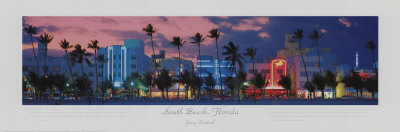 South Beach, Florida by Jerry Driendl Pricing Limited Edition Print image