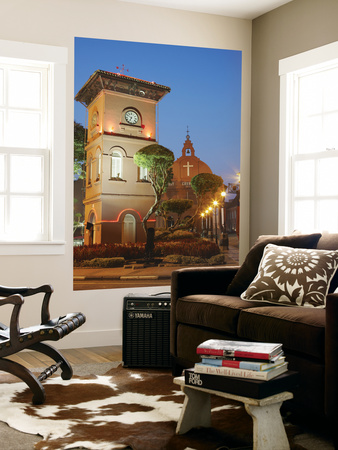 Clock Tower And Christ Church, Melaka, Malaysia by Ian Trower Pricing Limited Edition Print image