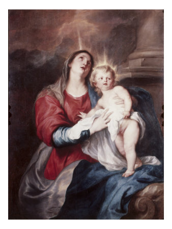 Virgin And Child by Sir Anthony Van Dyck Pricing Limited Edition Print image