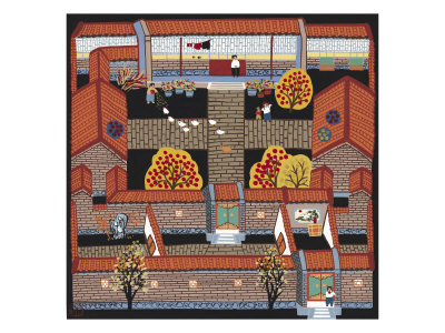 Courtyard House In Autumn by Bai Yan Pin Pricing Limited Edition Print image