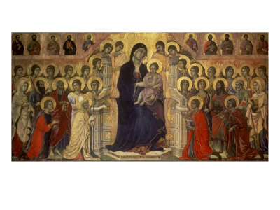 Madonna Enthroned (Front Of The Maesta Altar) by Duccio Di Buoninsegna Pricing Limited Edition Print image