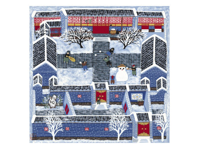 Courtyard House In Winter by Bai Yan Pin Pricing Limited Edition Print image