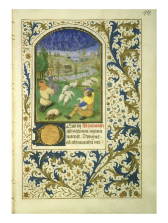 Book Of Hours: Annunciation To The Shepherds by Simon Marmion Pricing Limited Edition Print image