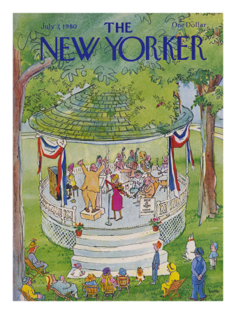 The New Yorker Cover - July 7, 1980 by George Booth Pricing Limited Edition Print image