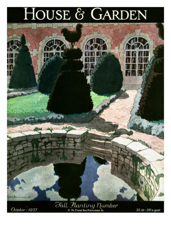 House & Garden Cover - October 1927 by Pierre Brissaud Pricing Limited Edition Print image