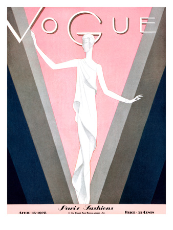 Vogue Cover - April 1928 by Eduardo Garcia Benito Pricing Limited Edition Print image