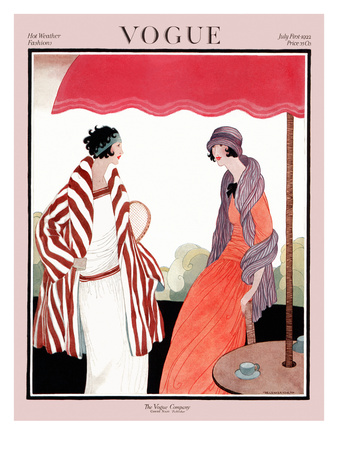 Vogue Cover - July 1922 by Helen Dryden Pricing Limited Edition Print image