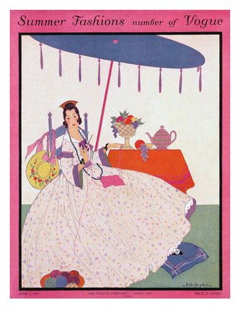 Vogue Cover - June 1915 by Helen Dryden Pricing Limited Edition Print image