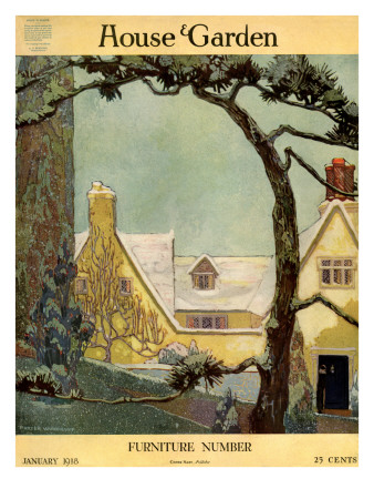 House & Garden Cover - January 1918 by Porter Woodruff Pricing Limited Edition Print image