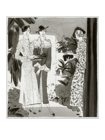 Vogue - February 1935 by Jean Pagès Pricing Limited Edition Print image