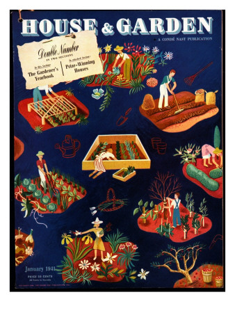 House & Garden Cover - January 1941 by Ilonka Karasz Pricing Limited Edition Print image