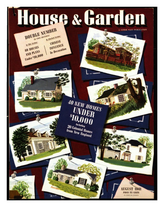 House & Garden Cover - August 1941 by Robert Harrer Pricing Limited Edition Print image