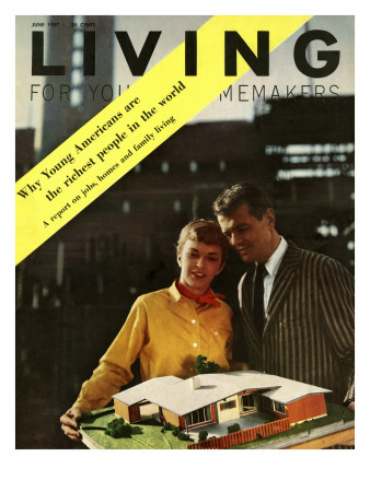 Living For Young Homemakers Cover - June 1957 by Burt Owen Pricing Limited Edition Print image