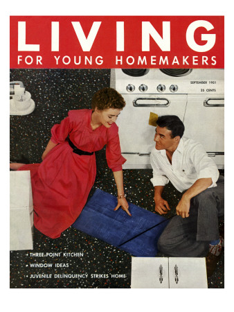 Living For Young Homemakers Cover - January 1951 by Alan Fontaine Pricing Limited Edition Print image