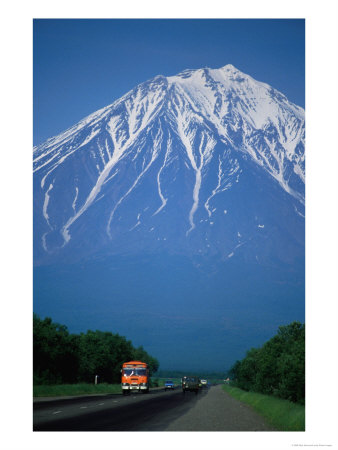 Koryaksky Volcano In The Kamchatka Region Of Siberia, Petropavlovsk-Kamchatsky, Russia by Mark Newman Pricing Limited Edition Print image
