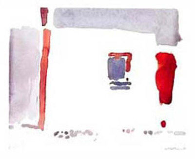 House With Red by Oskar Koller Pricing Limited Edition Print image