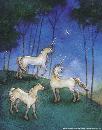 Three Unicorns by Linda Wingerter Pricing Limited Edition Print image