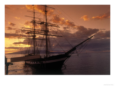 Carthaginian Ship, Lahaina Harbor, Maui, Hi by Elfi Kluck Pricing Limited Edition Print image
