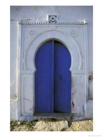 Traditional House Door And Decoration, Tunisia by Michele Molinari Pricing Limited Edition Print image