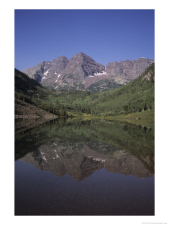 The Maroon Bells Look At Themselves In The Reflection Of The Lake, Aspen, Colorado by Taylor S. Kennedy Pricing Limited Edition Print image