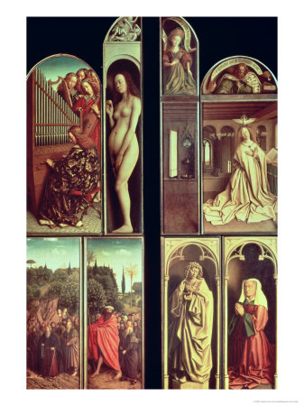 Right Panel, Interior And Exterior Of The Ghent Altarpiece by Hubert & Jan Van Eyck Pricing Limited Edition Print image