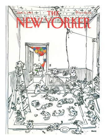 The New Yorker Cover - January 5, 1981 by George Booth Pricing Limited Edition Print image