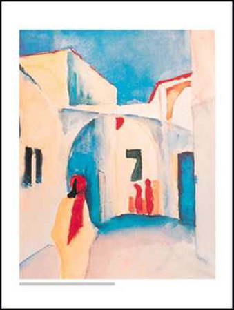 Glance Down An Alley In Tunis by Auguste Macke Pricing Limited Edition Print image