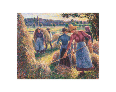 Haymakers, Evening, Éragny, 1893 by Camille Pissarro Pricing Limited Edition Print image