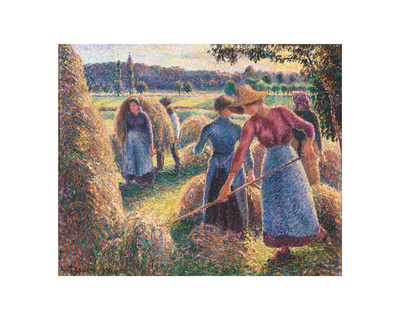 Haymakers, Evening, Eragny, 1893 by Camille Pissarro Pricing Limited Edition Print image