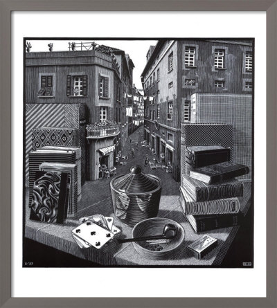 Still Life And Street by M. C. Escher Pricing Limited Edition Print image
