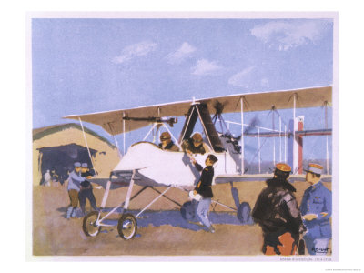 The Pilot Of A French Voisin Receives His Orders On An Airfield by A. Brenet Pricing Limited Edition Print image
