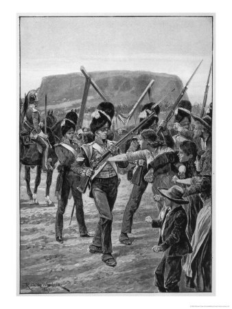Five Rebels Against British Rule Are Hanged Amid Scenes Of Unrest At Slachter's Nek by Richard Caton Woodville Pricing Limited Edition Print image