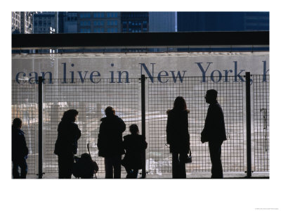 People Contemplating Ground Zero From World Trade Center Path Station, New York City, Usa by Corey Wise Pricing Limited Edition Print image