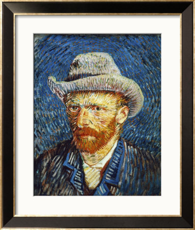 Self Portrait In Grey Felt Hat by Vincent Van Gogh Pricing Limited Edition Print image
