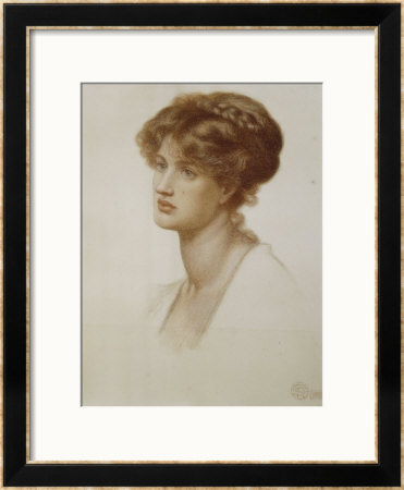 Portrait Of Mrs. William J. Stillman, Nee Marie Spartali, Bust Length, 1869 by Dante Gabriel Rossetti Pricing Limited Edition Print image