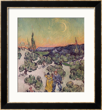 Moonlit Landscape, 1889 by Vincent Van Gogh Pricing Limited Edition Print image