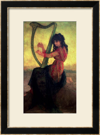 Muse Playing The Harp by Ernest Antoine Hebert Pricing Limited Edition Print image