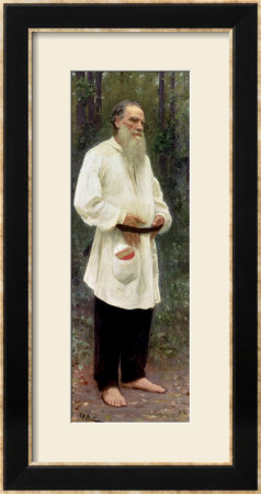 Portrait Of Lev Tolstoy (1828-1910) 1901 by Ilya Efimovich Repin Pricing Limited Edition Print image
